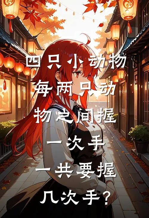 四只小动物,每两只动物之间握一次手,一共要握几次手?